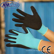 NMSAFETY 13 guage preiswerte Nylon-Latex beschichtete Sicherheitshandschuhe